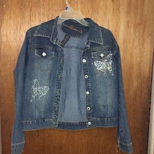 Jean Jacket With butterflies